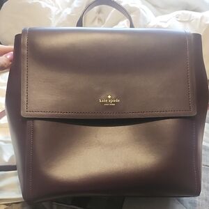 Kate Spade Deep Purple Leather Backpack